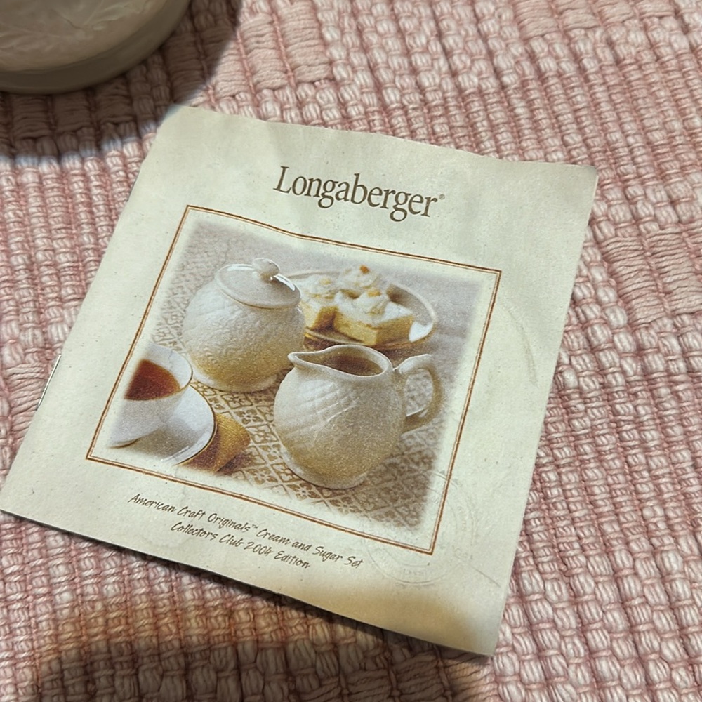 Longaberger 2004 Collector's Club Sugar & Creamer - Picture 4 of 6